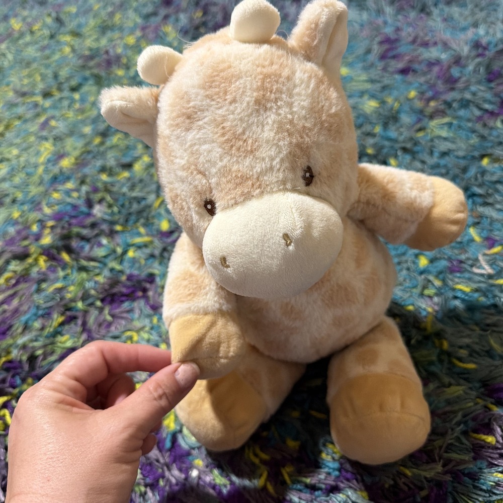 Kelly Baby Kelly Toy 12" Cuddle Giraffe Rattle Plush Crinkle Ears Unisex Beige - Picture 12 of 12